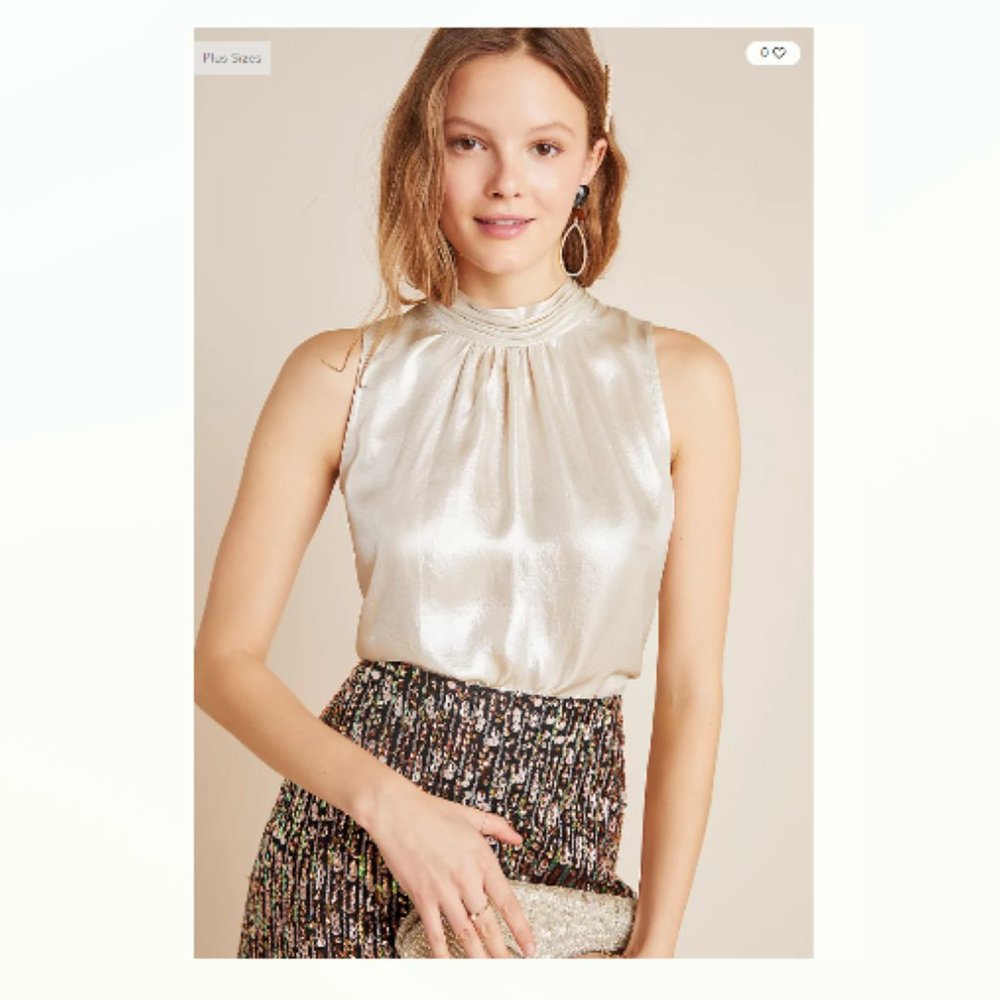 Anthropologie MAEVE Romilly blouse in rose gold